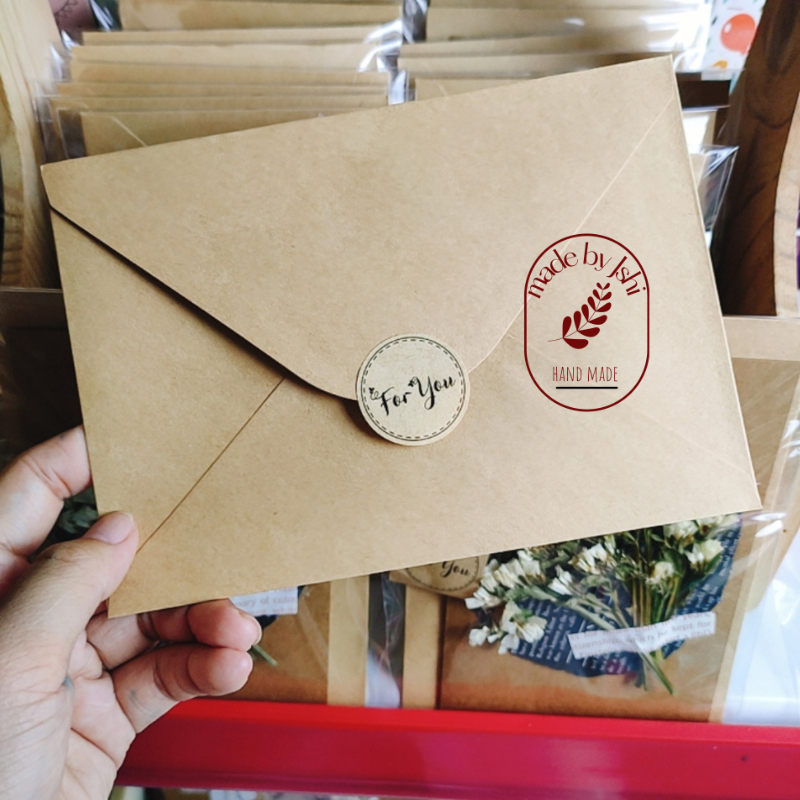 Thiệp vintage hoa khô Salem