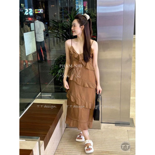 váy tơ 2  dây chính phẩm