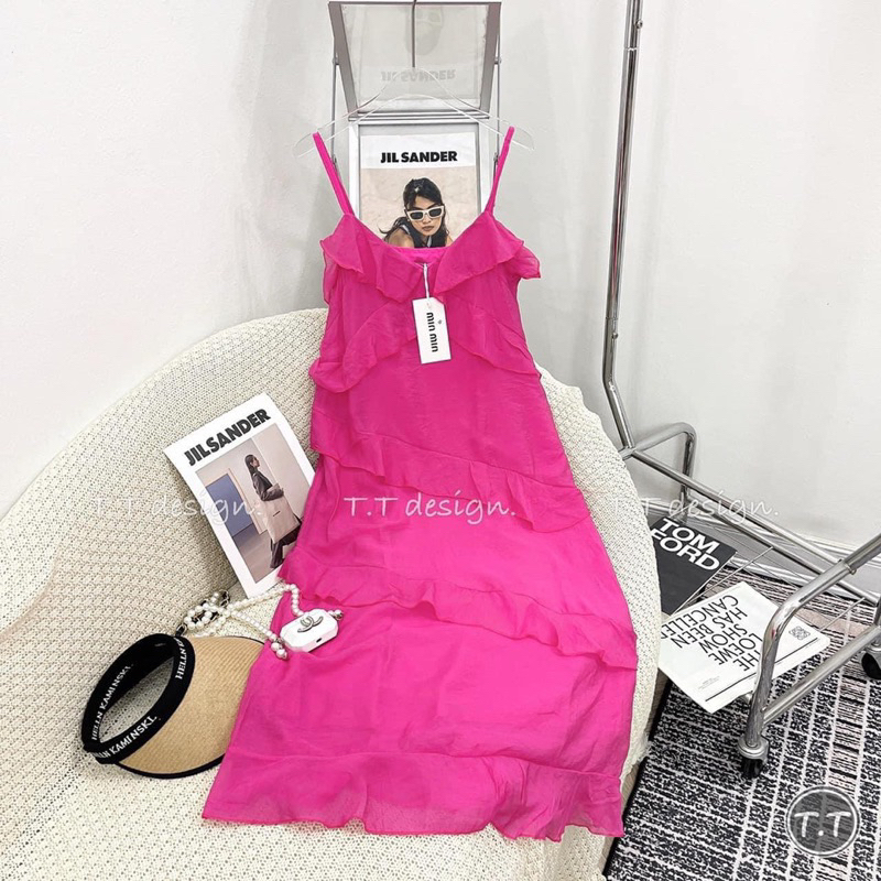 Váy tơ 2  dây chính phẩm