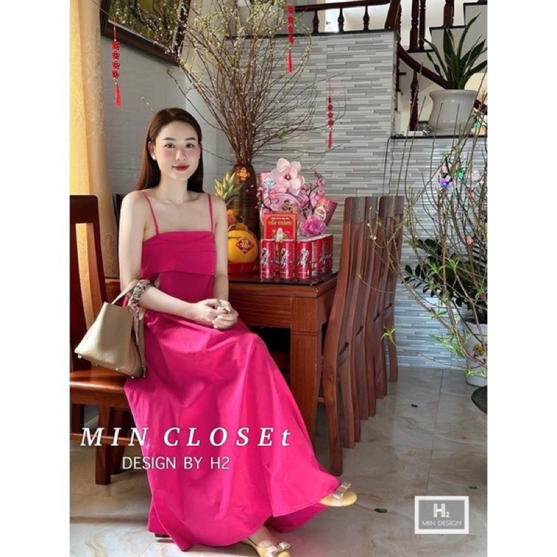 váy maxi 2 dây chính phẩm