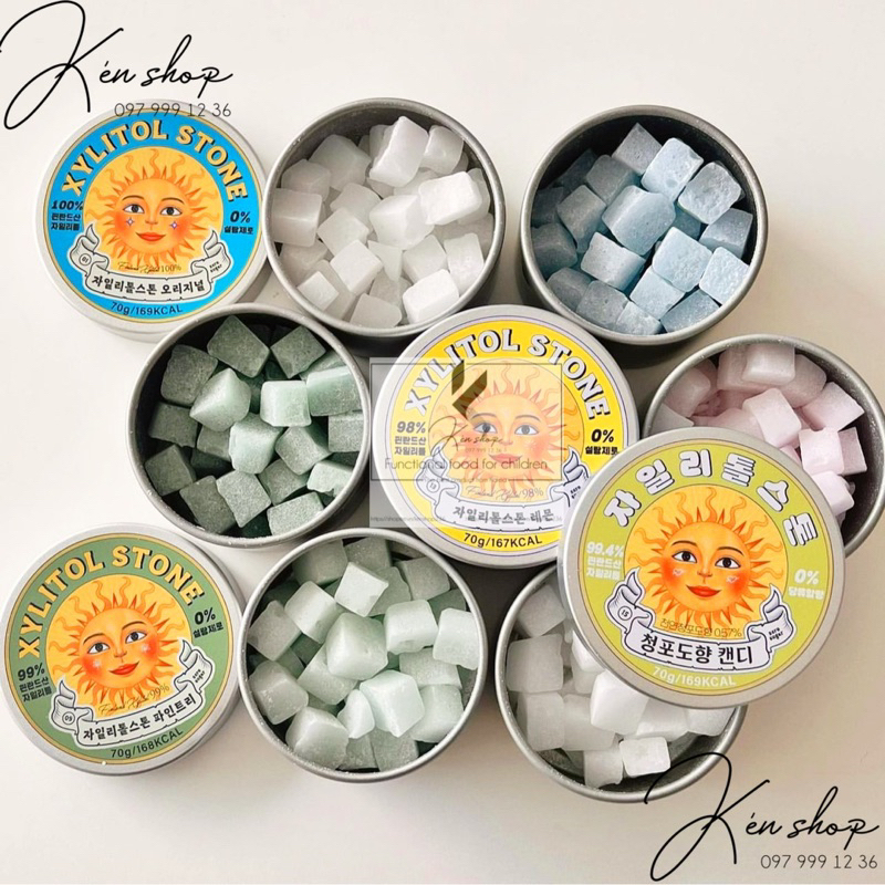 Kẹo ngậm sạch răng XYLITOL STONE Hàn Quốc