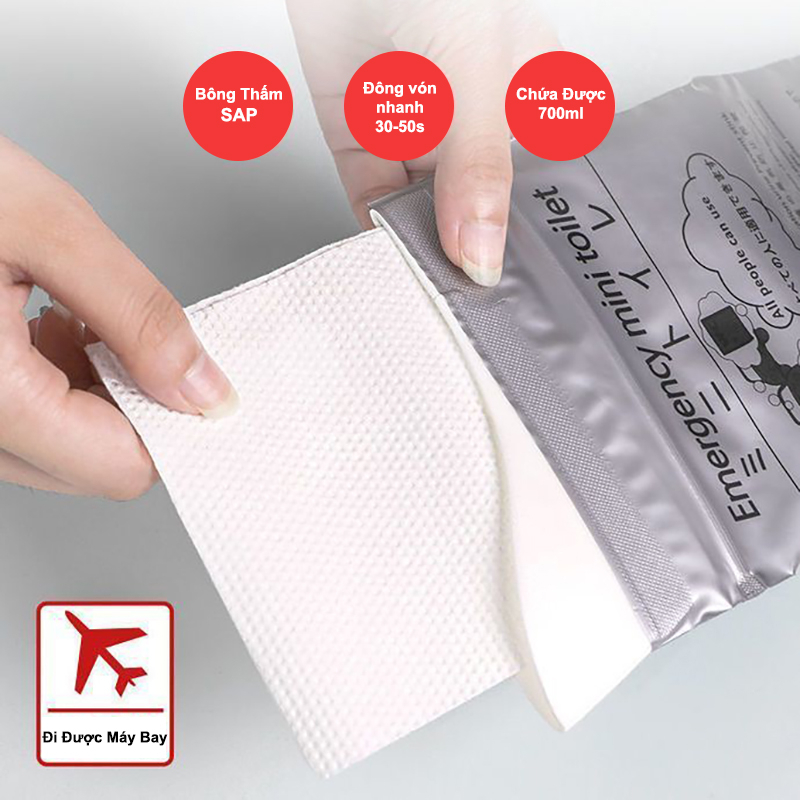 Túi Đựng Nước Tiểu Unisex. Túi ói khẩn cấp trên xe ô tô. Dung tích 700ml