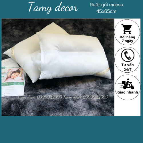 Ruột gối nằm thư giãn cổ số lượng 1 chiếc bông gòn bên trong êm ái nhà Tamy Decor kích thước 45x65cm