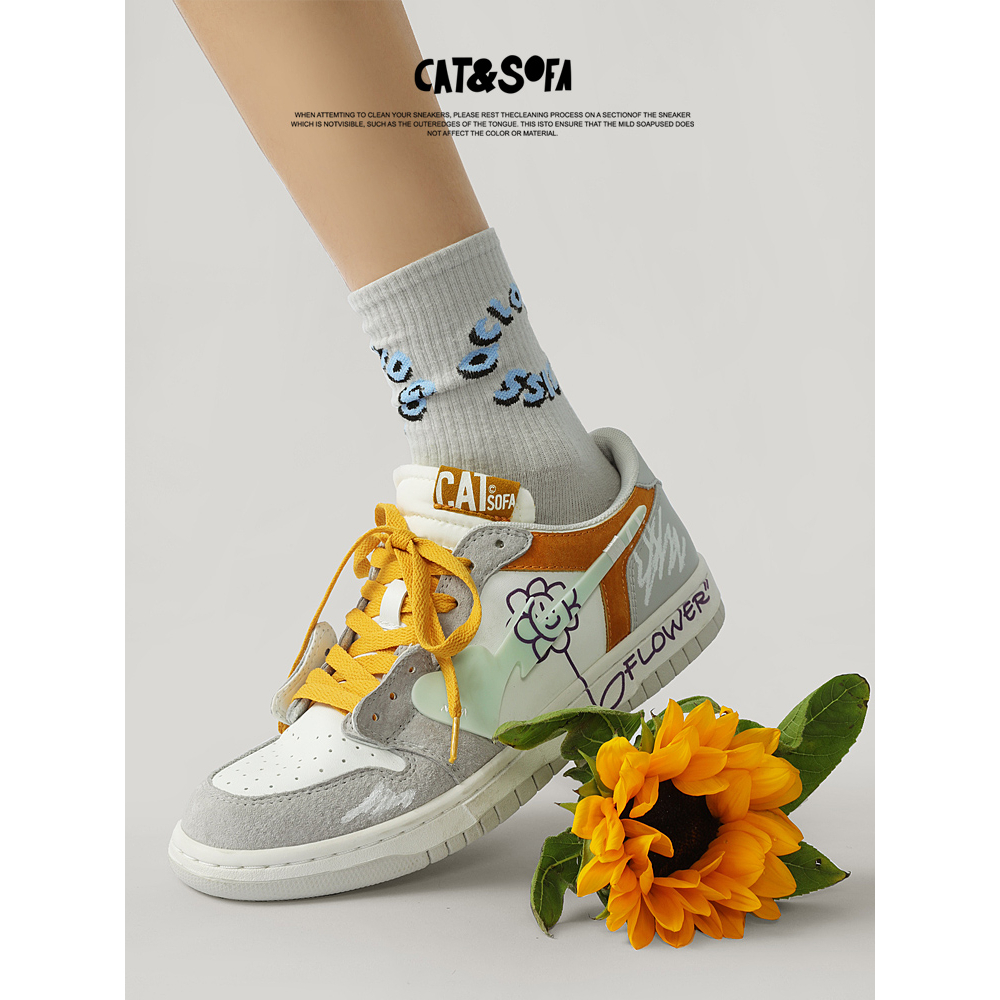 Giày thể thao Cat&Sofa hàng có sẵn - full box phụ kiện - FLOWER - AC254 sneaker unisex