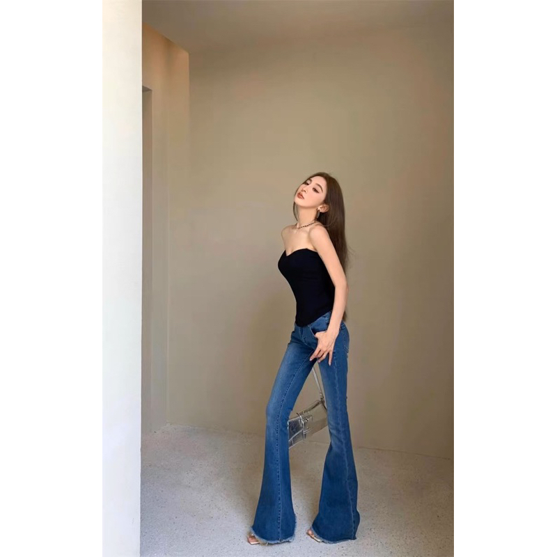 Áo corset đen dáng ôm basic