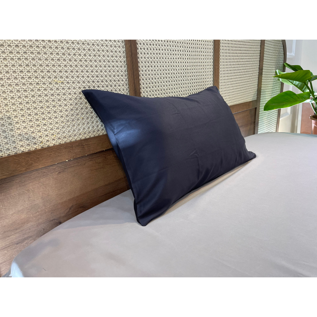 [Nhiều màu] 01 Vỏ Gối Nằm MD.DECOR - Bedding cotton Lụa 40s Cao Cấp Màu Trơn 50x70cm