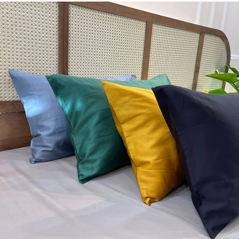 [Nhiều màu] 01 Vỏ Gối Nằm MD.DECOR - Bedding cotton Lụa 40s Cao Cấp Màu Trơn 50x70cm