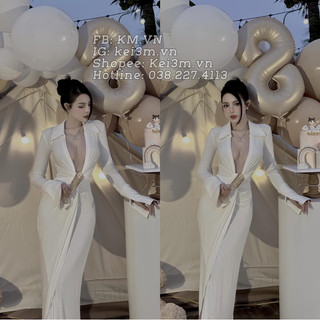 (Ảnh thật - có sẵn) Rico Dress - Váy xẻ ngực xoắn eo MPB x ASH (kèm bra)