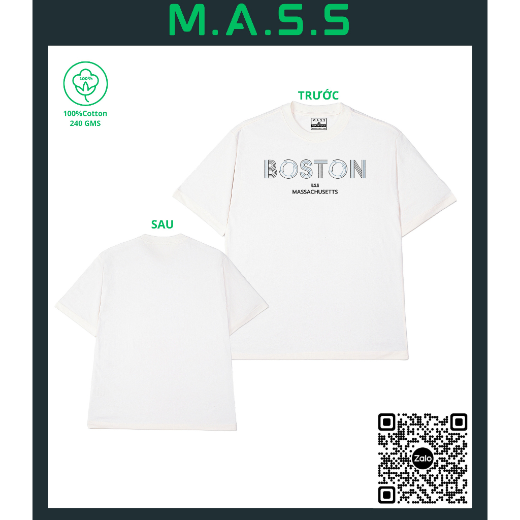 Áo thun form rộng cổ tròn 103MON0001 áo phông unisex local brand vải 100% cotton M.A.S.S hình đẹp và đa dạng áo oversize