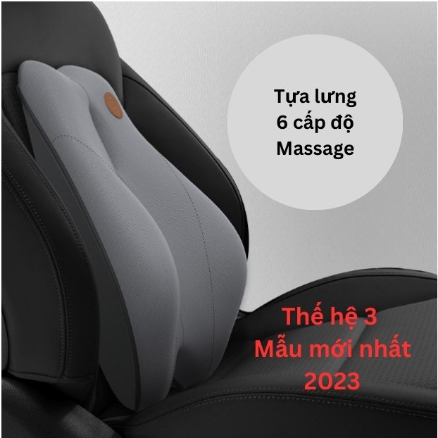 Gối Tựa Lưng Tích Hợp Massage Matxa, Đệm Lưng Chống Gù, Giảm Đau Cột Sống Dùng Cho Văn Phòng ô tô - Sairui