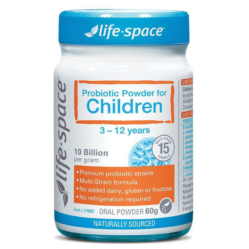 Men vi sinh hỗ trợ tiêu hóa dành cho bé 3 tuổi- 12 tuổi Life-Space Probiotic Powder For Children 40g