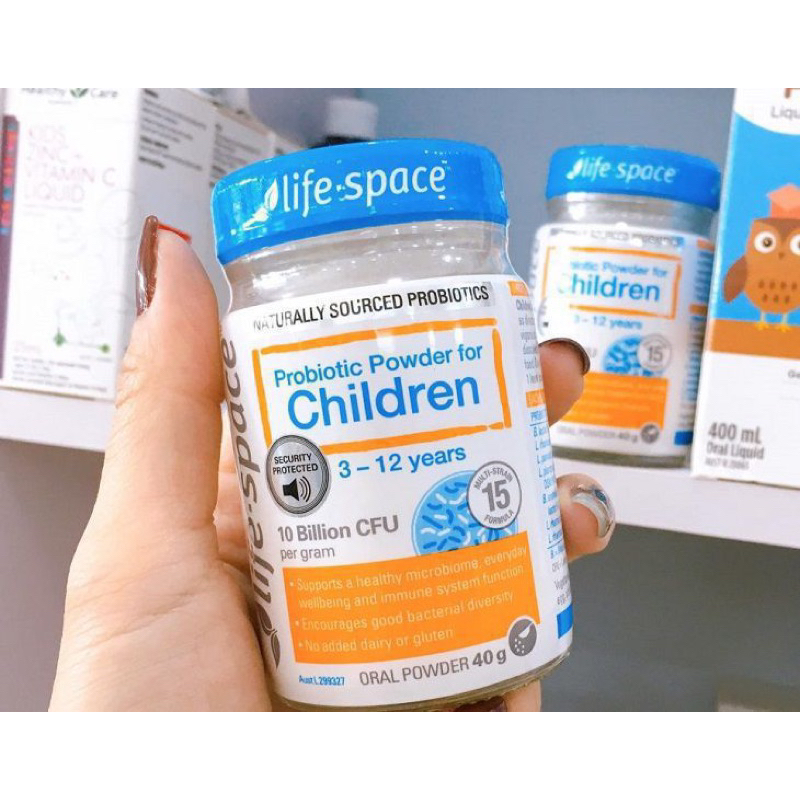 Men vi sinh hỗ trợ tiêu hóa dành cho bé 3 tuổi- 12 tuổi Life-Space Probiotic Powder For Children 40g