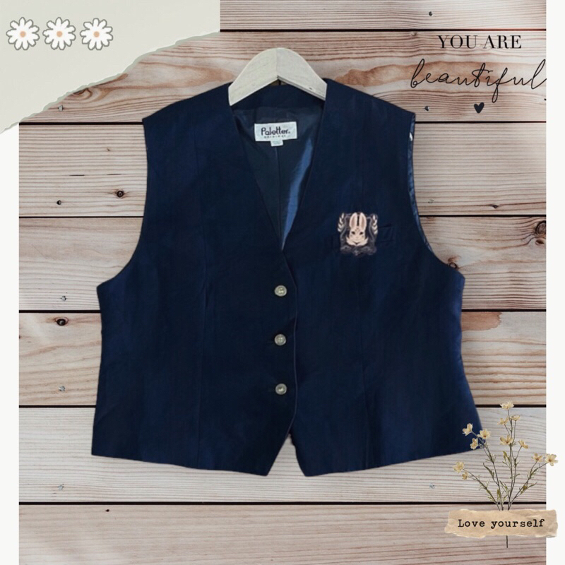 Áo vest gile đồng phục nữ sinh dáng ngắn croptop hàng brand phối jk seifuku (pass)