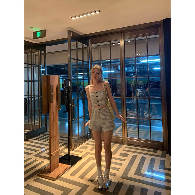 Sét dạ hè hai dây quần đùi ulzzang