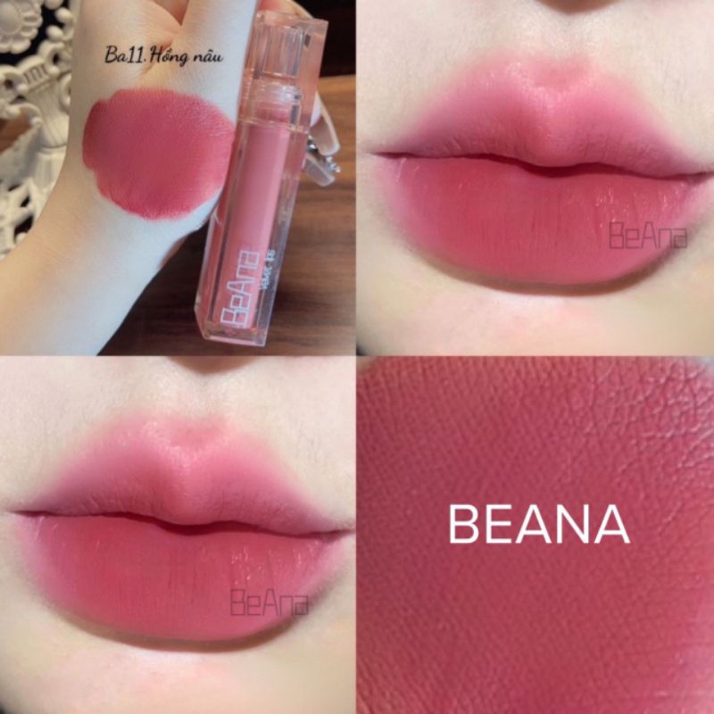 Son môi kem lì bền màu lâu trôi mềm mịn như nhung kháng nước Beana chính hãng full 12 màu mới về
