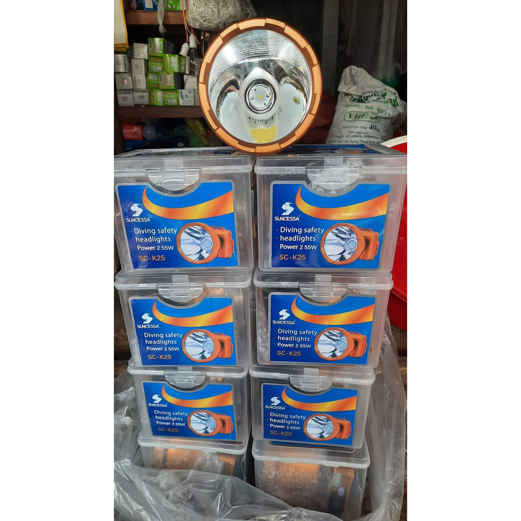 ĐÈN PIN ĐỘI ĐẦU K25 200W SIÊU SÁNG , CHỐNG NƯỚC