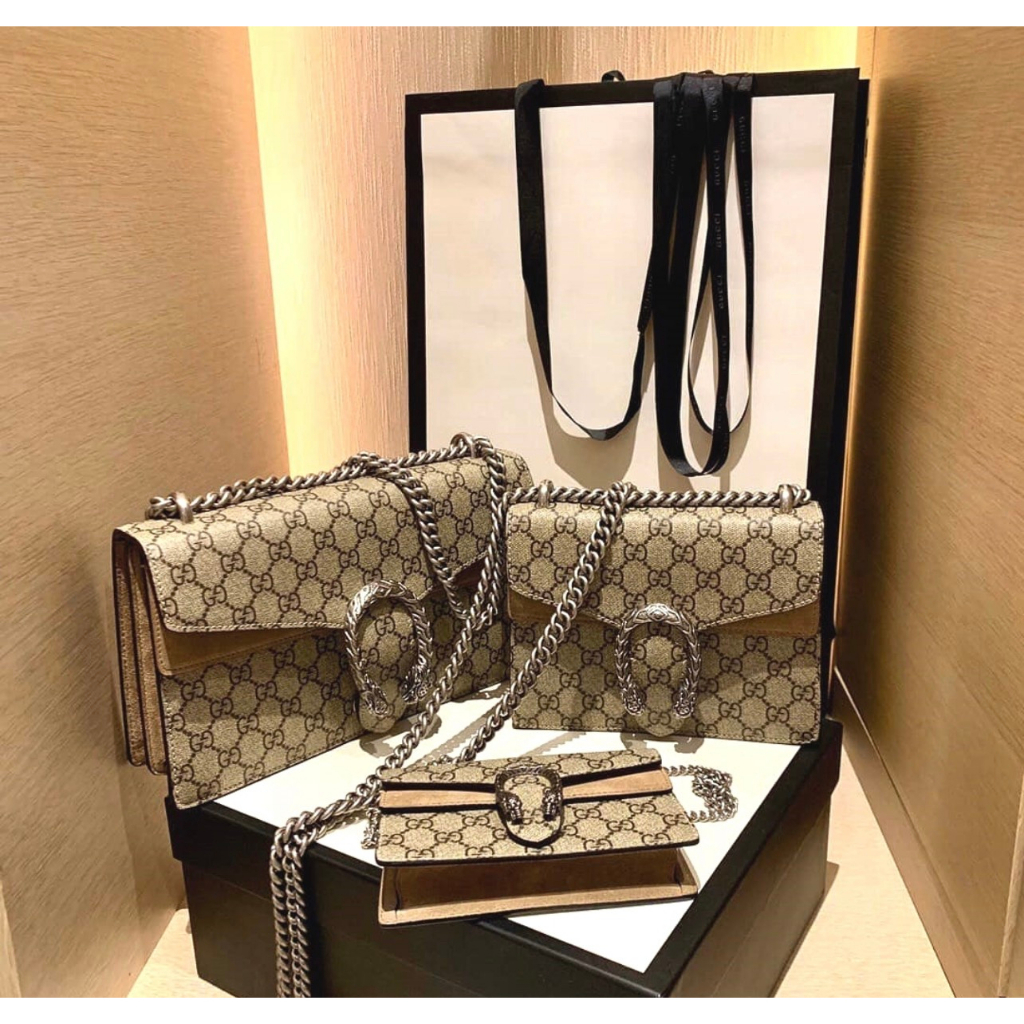 Túi Gucci dionysus - 3 size - Chất da dày dặn - Full tag như ảnh - Hàng fullbox nam châm 2 lớp nguyên seal bill