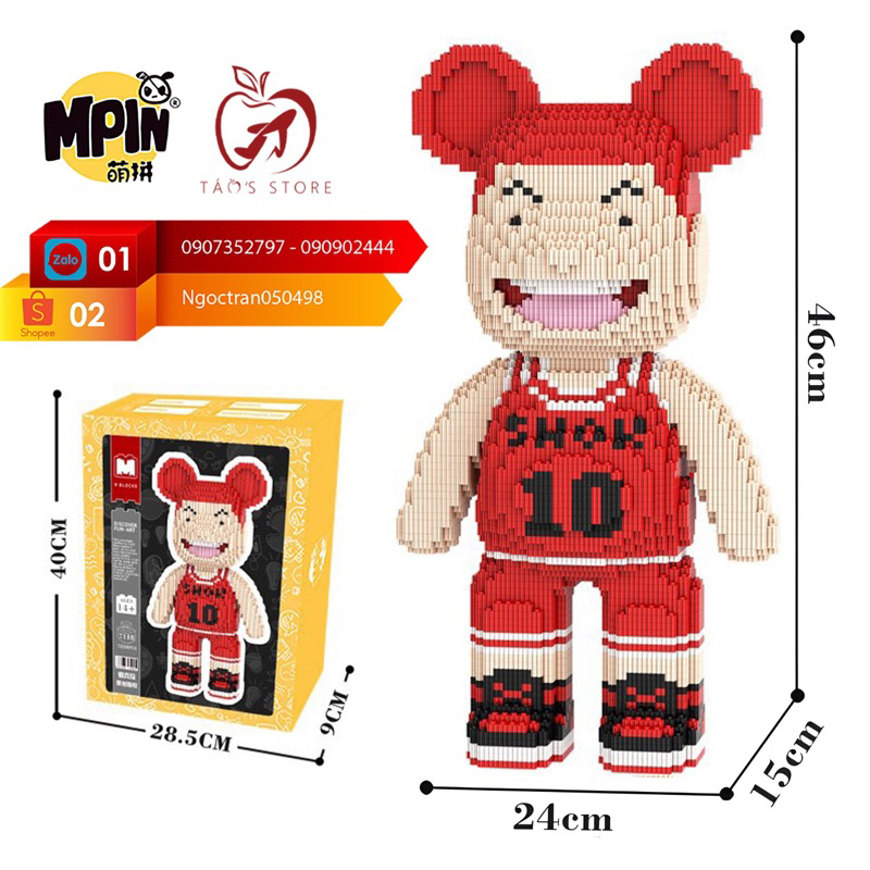Gấu Hanamichi Sakuragi Mpin size 46cm (tặng kèm búa)