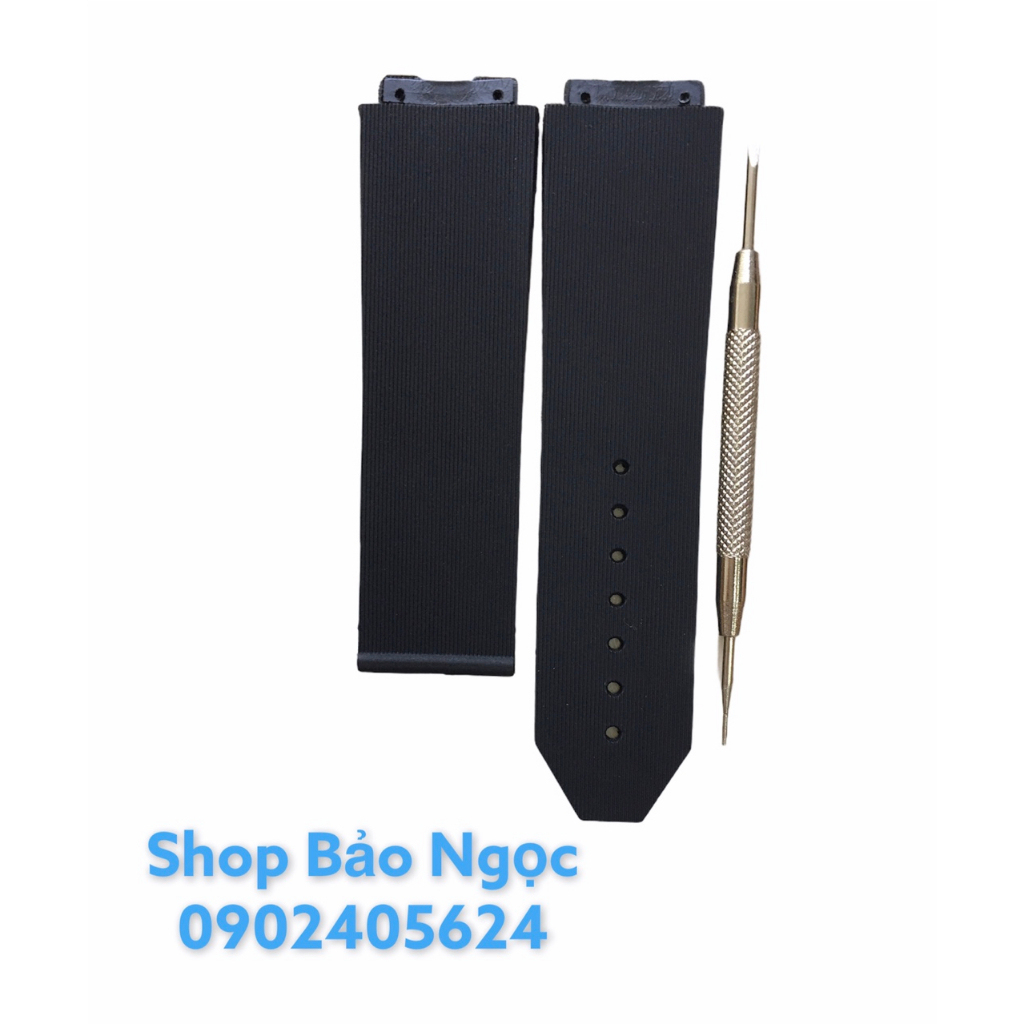 GIÁ ĐỘC NHẤT Dây đồng hồ cao cấp HBT size 38 - Cao su màu đen