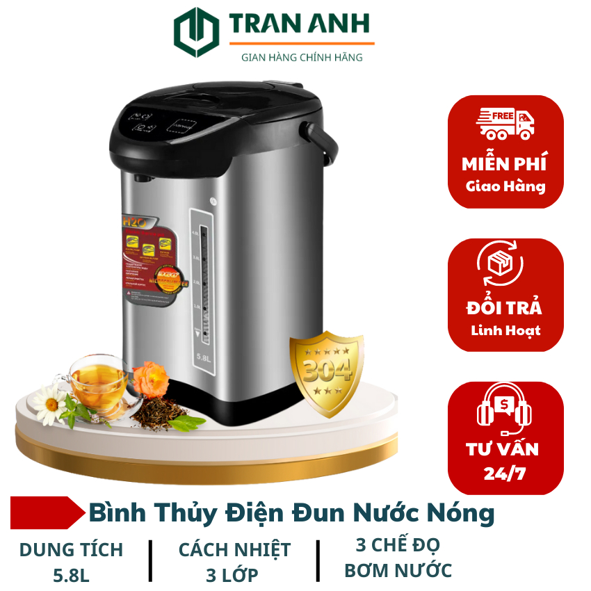 Bình Thủy Điện Đun Nước Nóng 5.8L .6.8L KAW - Phíc Đun Nước Nóng Công Nghệ Nhật Bản - Bảo Hành Uy Tín Toàn Quốc