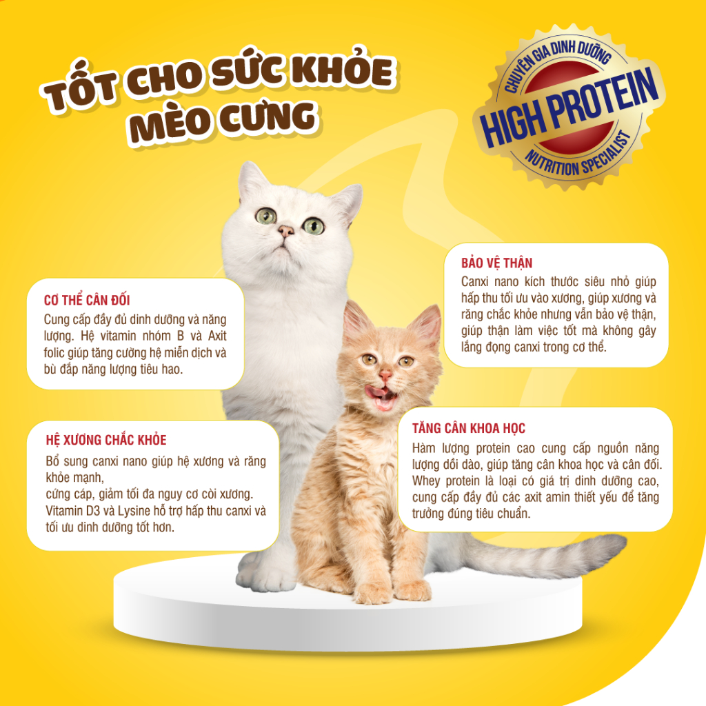 Dr.Kyan - Sữa bột PETSURE - Cao năng lượng cho mèo hộp 110g