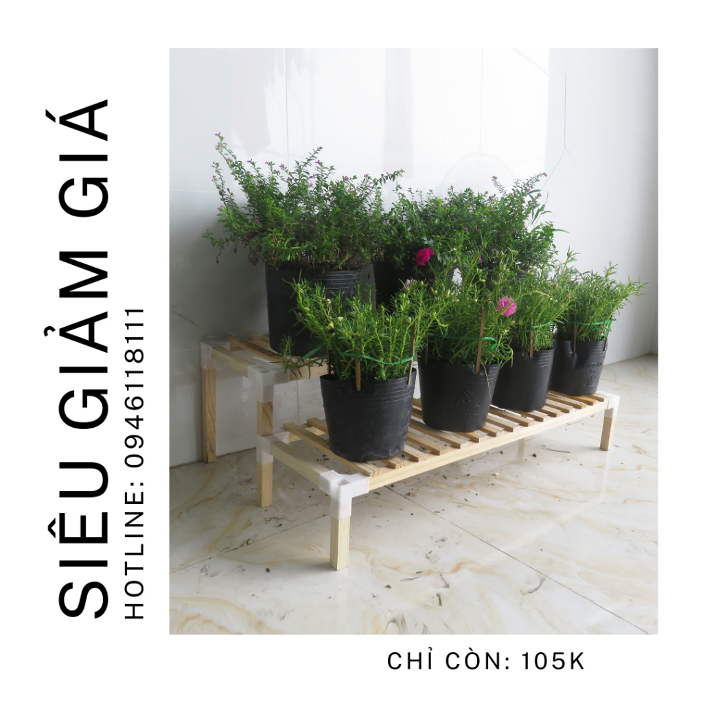 Kệ Để Chậu Hoa, Chậu Cây 2 Tầng - Kệ Đa Năng 80x50x25CM - HOÀN TIỀN 100% NÊU KHÔNG HÀI LÒNG