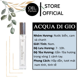Nước hoa nam cao cấp CL ACQUA DI GIO Edt chính hãng CIEL Parfum phong cách hấp dẫn, tươi mát, nam tính, tinh tế