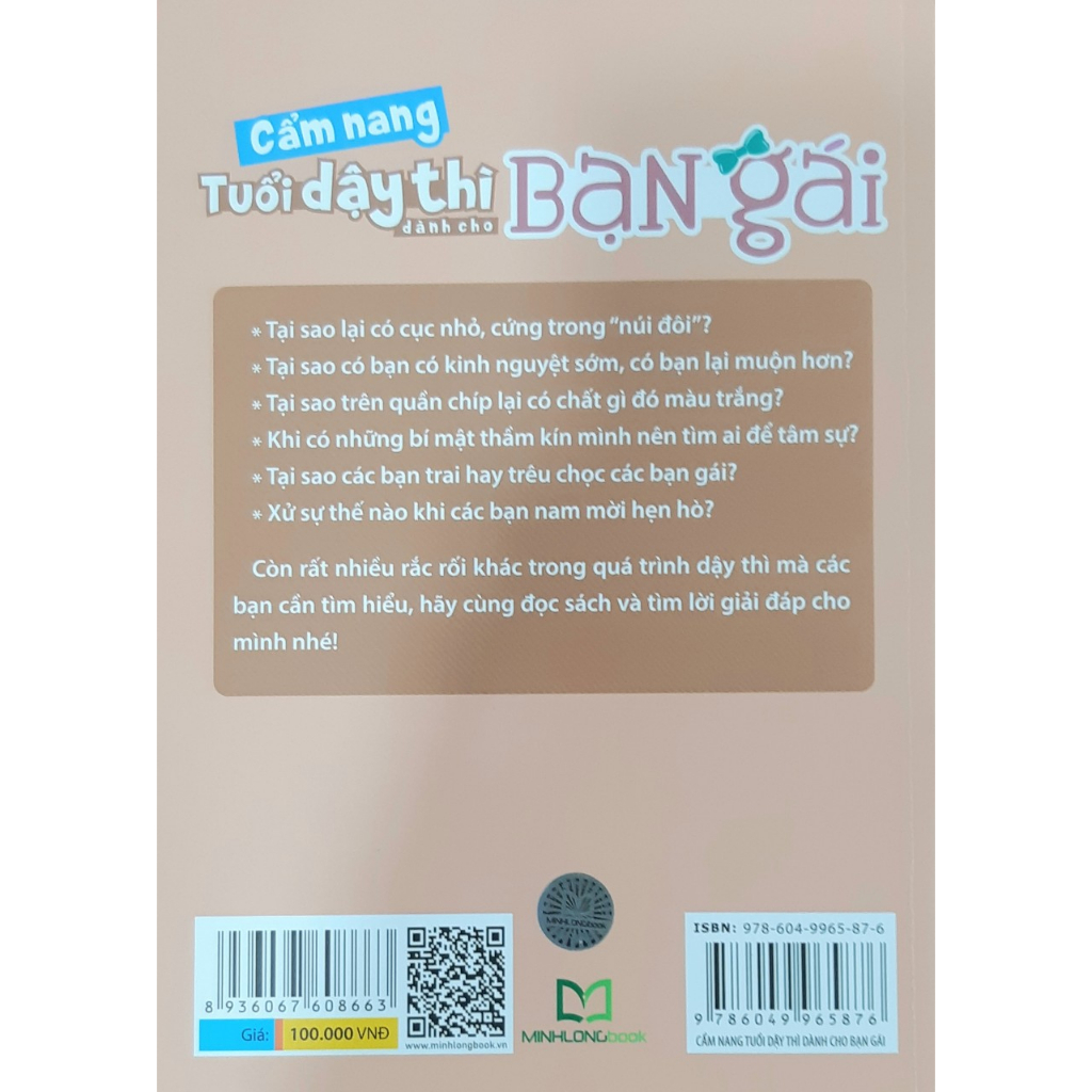 Sách: Cẩm Nang Tuổi Dậy Thì Dành Cho Bạn Gái