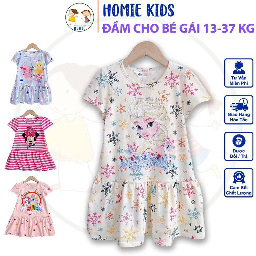 Đầm Đuôi Cá VNXK Set Váy Công Chúa Elsa Pony Kitty Cho Bé Gái Size Đại 13-37 Kg Vải Cotton Xuất Xịn Homie Kids