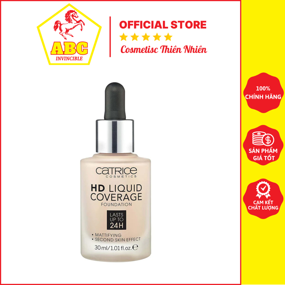 Kem Nền Catrice HD Liquid Coverage Foundation 30ml (010)