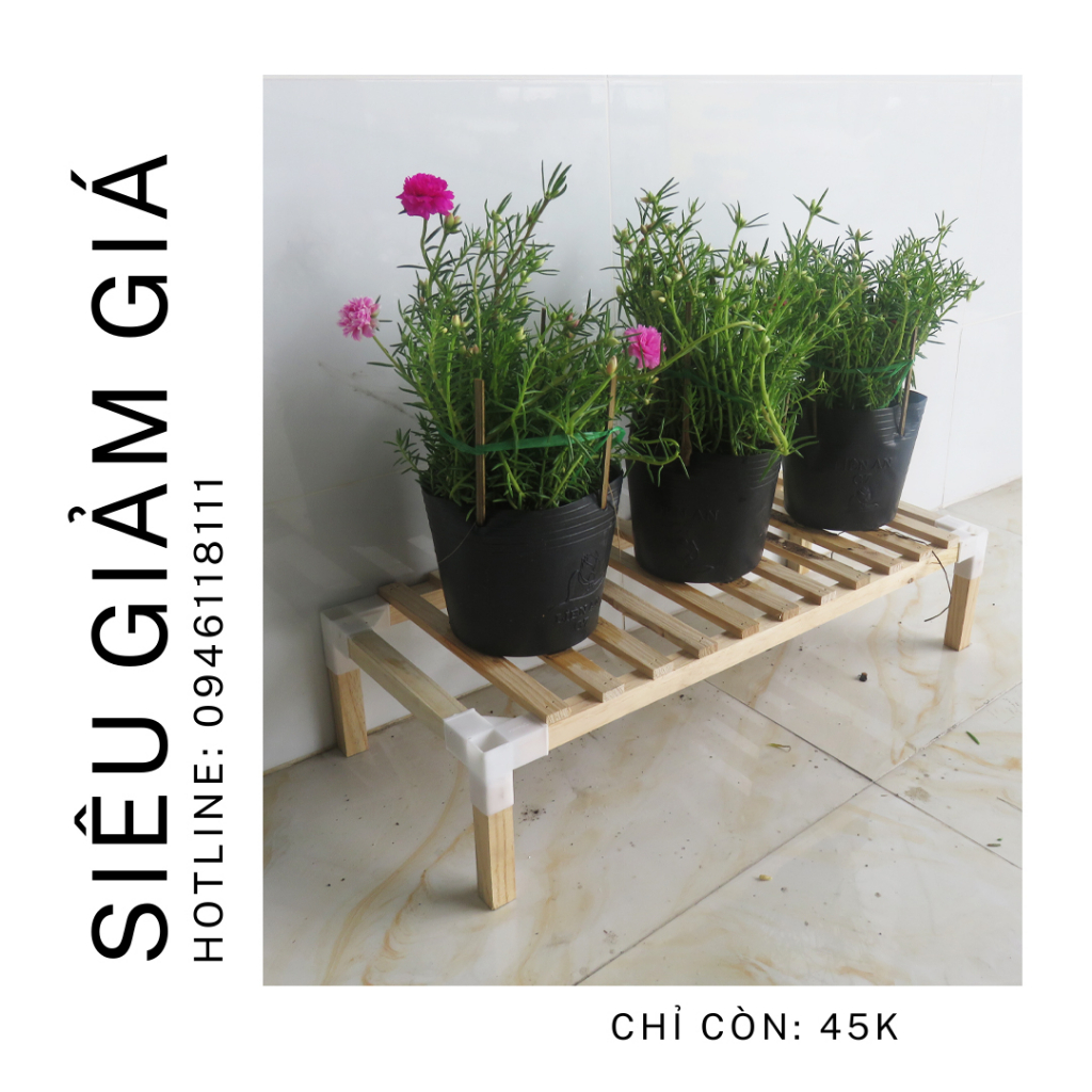 Kệ Để Chậu Hoa, Chậu Cây 1 Tầng - Kệ Đa Năng 60x25x15CM - HOÀN TIỀN 100% NÊU KHÔNG HÀI LÒNG