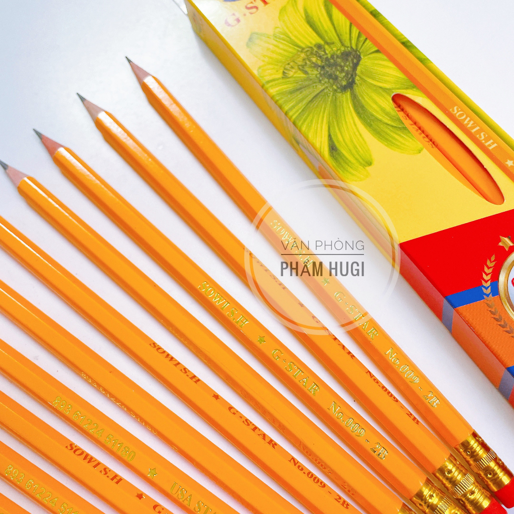 Hộp 12 cây bút chì đen ngòi 2B GS-009