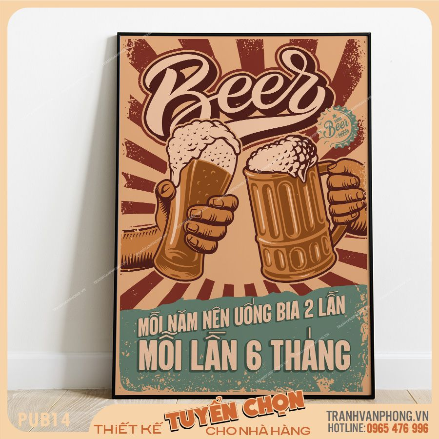 Tranh trang trí dành cho nhà hàng, quán bia, phong cách cổ điển