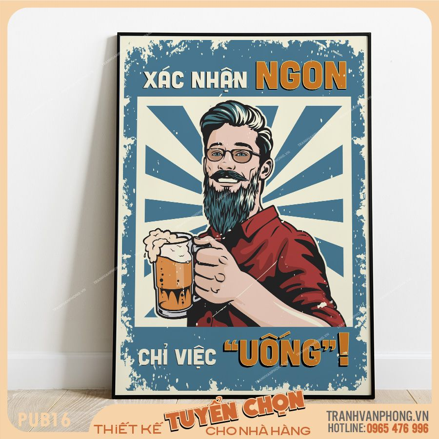 Tranh trang trí dành cho nhà hàng, quán bia, phong cách cổ điển