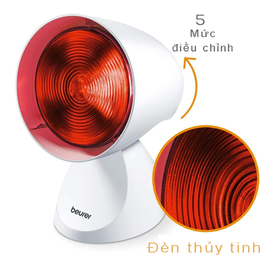 Đèn hồng ngoại trị liệu Beurer công suất 150w IL21 | IL35 Có hẹn giờ