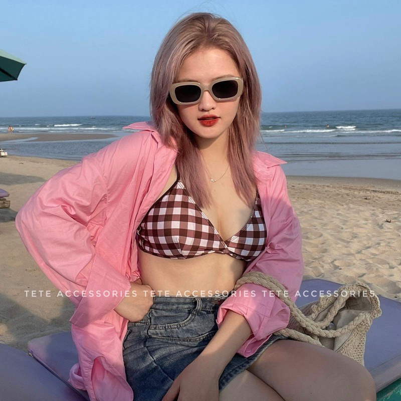 Kính mát thời trang màu thạch trắng cho nam và nữ, Kính râm mát chống nắng thời trang