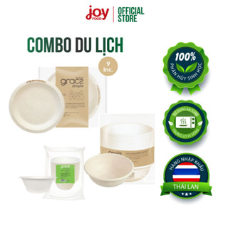 Combo du lịch 50 tô, 50 chén & 50 đĩa bã mía dùng 1 lần dùng để đi du lịch, đi phượt L015 L038 P013