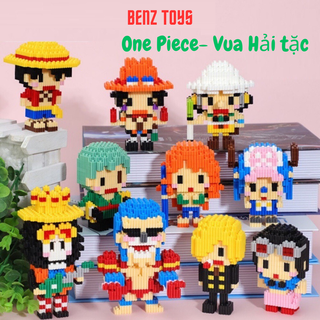 Mô Hình Lắp Ráp One Piece Vua Hải Tặc, Đồ Chơi Xếp Hình Cho Bé Đảo Hải Tặc Nami, Chopper Luffy Zoro Robin Ace Sanji