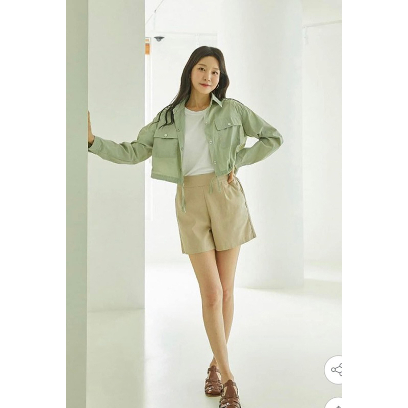 Áo sơ mi gió Sololist Korea màu khaki