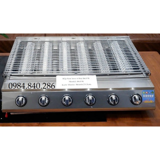Bếp nướng bbq bằng gas 6 họng đốt dài x333