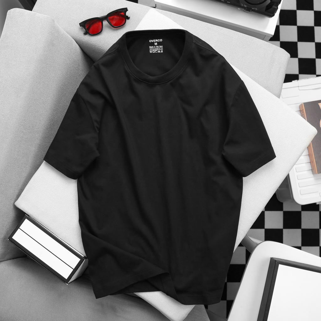 Áo Thun Nam Nữ UNISEX OVERCO Chất Vải Cotton Co Giãn Mềm Mịn Thoáng Mát