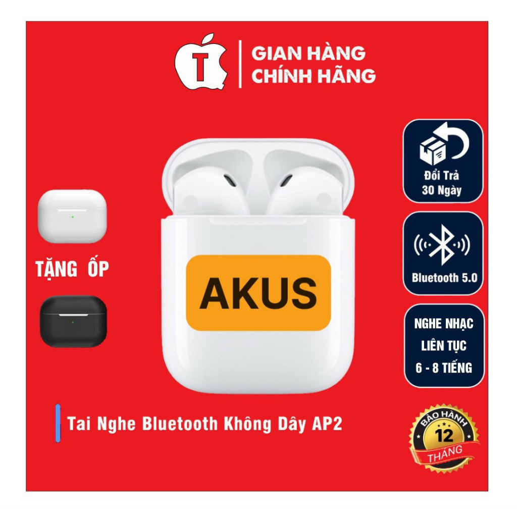Tai nghe Bluetooth AKUS-T22 Không Dây Pin Trâu, Full Chức Năng, Định Vị, Đổi Tên, Chính Hãng AKUS ( ĐẦY ĐỦ HÓA ĐƠN VAT)