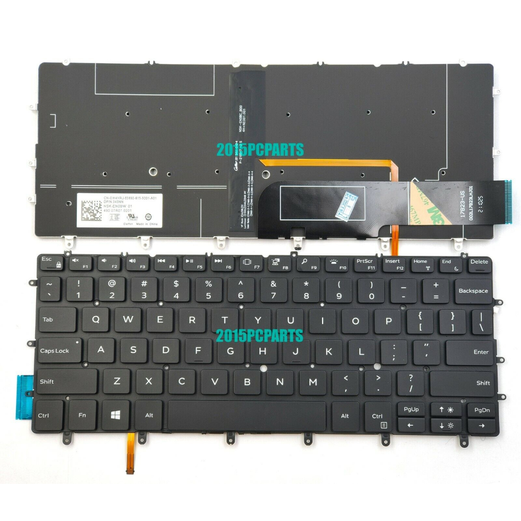 Bàn phím laptop Dell XPS 13 7390 9370 9380 9305 Có Đèn