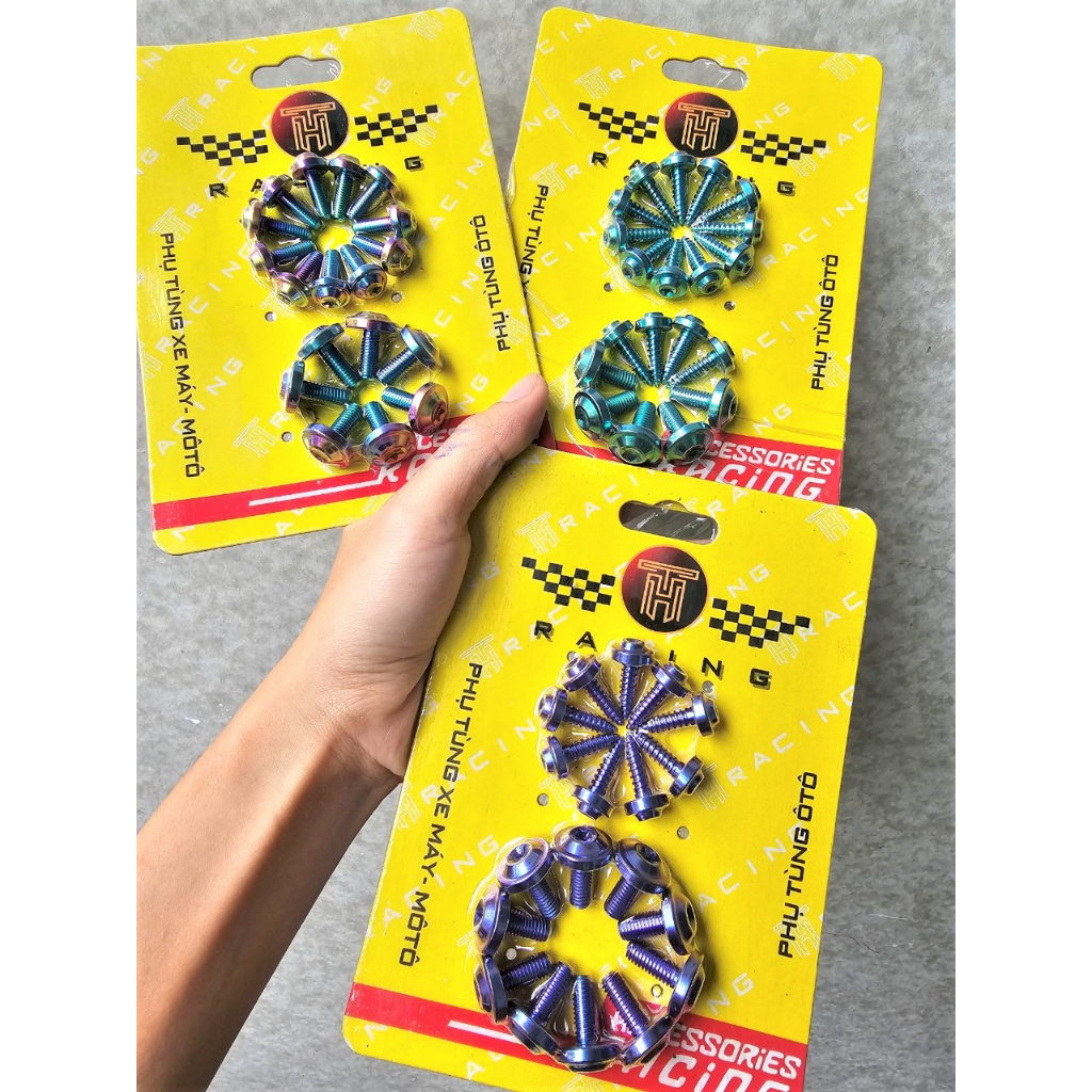 Bộ ốc dàn áo GR5 titan gắn cho xe yamaha Sirius xc Ext150 Ext11 Ext10, SI SIFI...