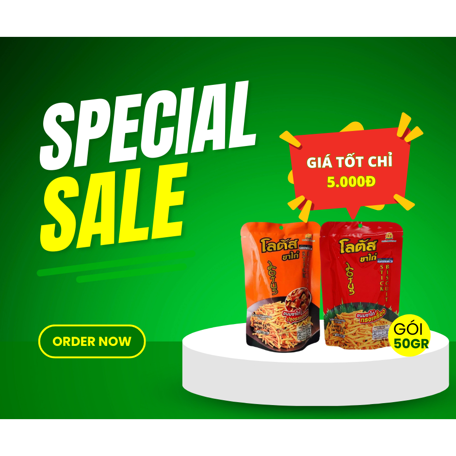 [Big Sale] Bánh Que Cọng Thái Lan Dorkbua 50gr