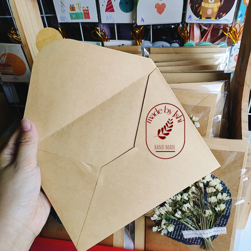 Thiệp vintage hoa khô Salem