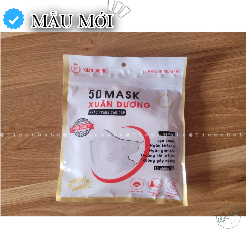 Khẩu trang 5D Mask kháng khuẩn ngăn bụi cao cấp Xuân Dương
