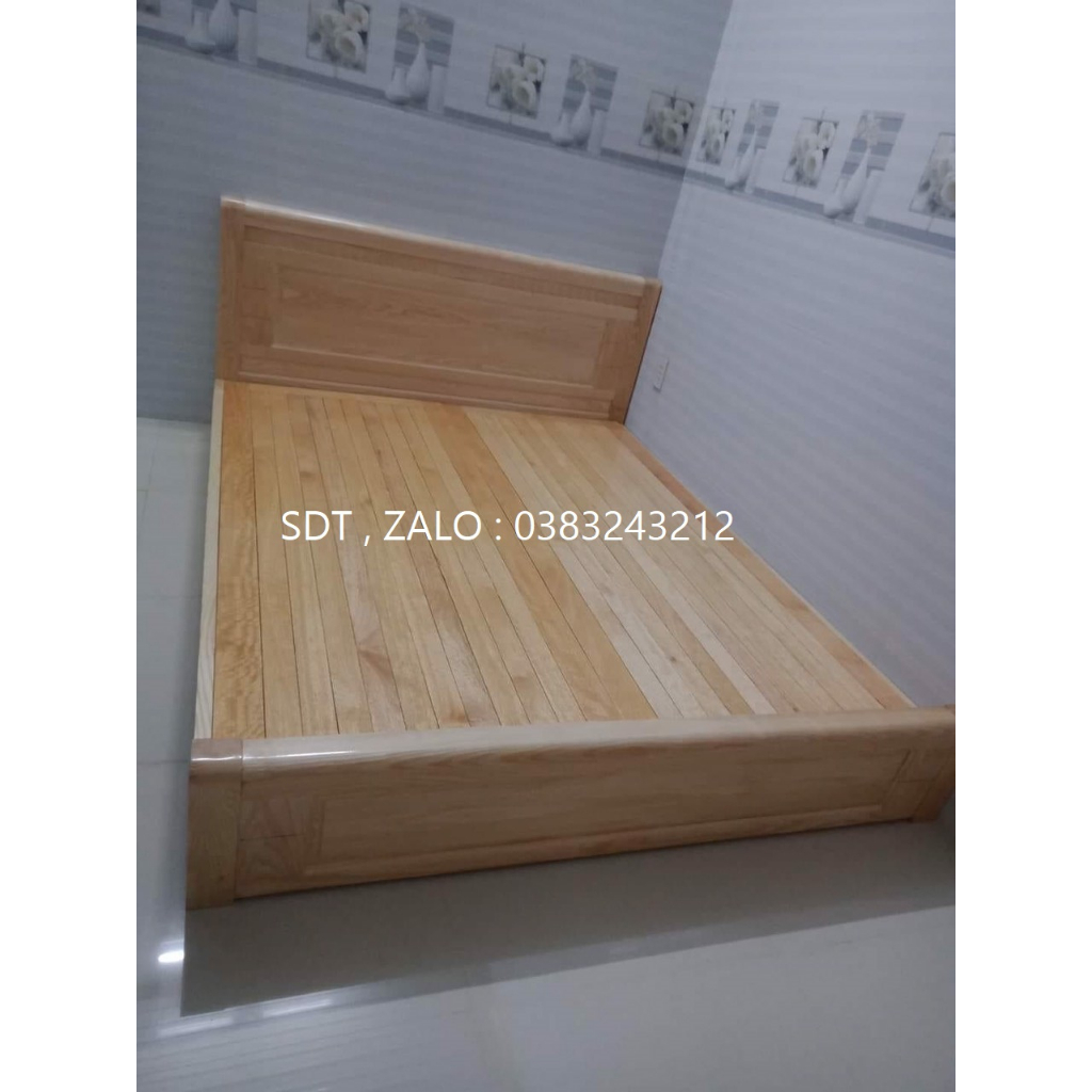 giường ngủ gỗ sồi 1m6x2m giác phản