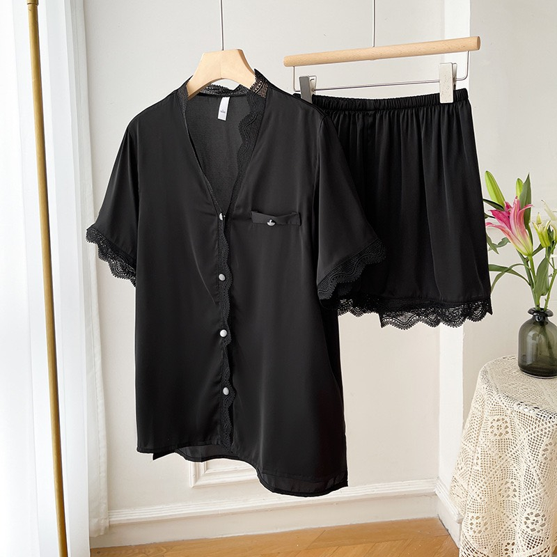 Bộ Pijama Mặc Nhà Chất Liệu Lụa Pháp Mềm Mịn Thương Hiệu JUNI J4