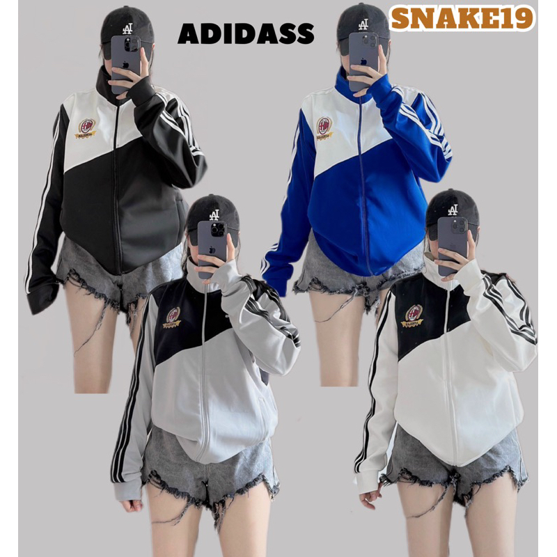 Áo khoác umi Thể thao adidass sọc tay đỏ và logo MANCHESTER đỏ form rộng Unisex (RM008)